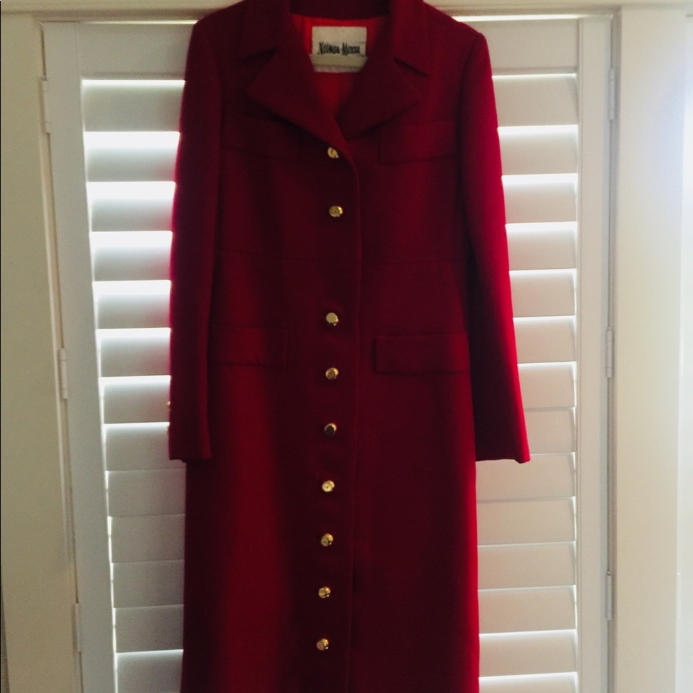 Neiman Marcus Vintage RED Cashmere Wool Coat!